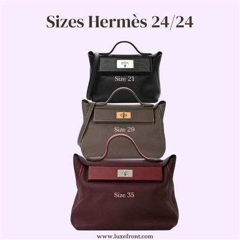 24/24 hermes size|Hermes 24 24 21 bag.